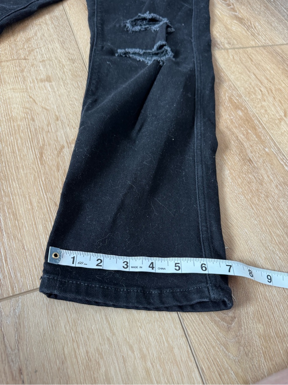 Eunina Rocky High Rise Boyfriend Black Jeans Juniors 11 Distressed Denim - Picture 2 of 8
